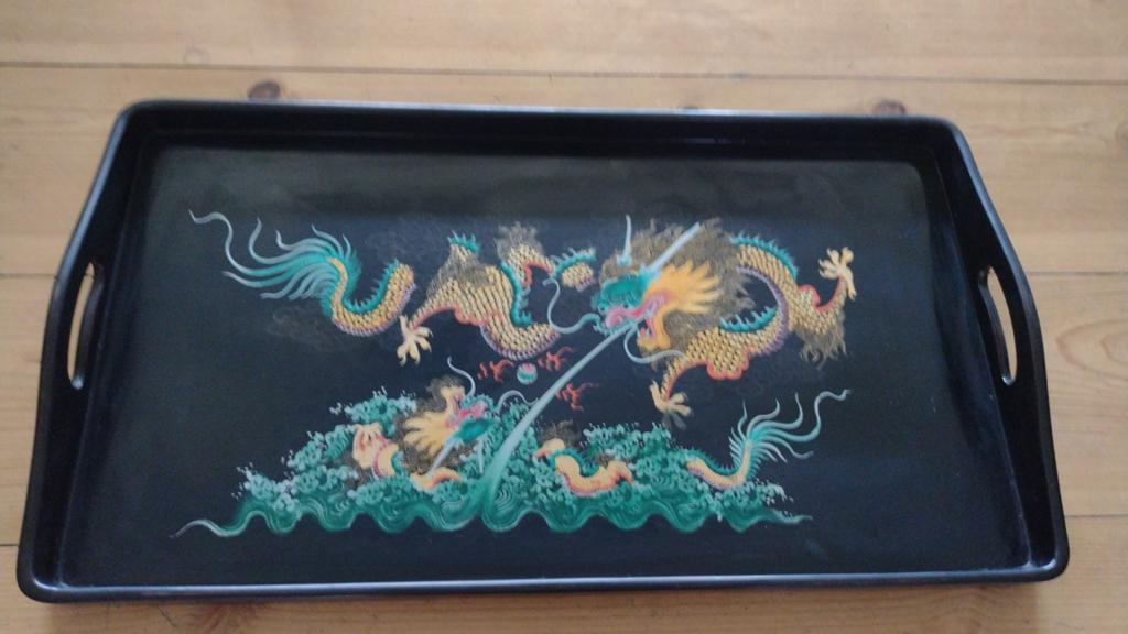 Chinees vintage dienblad jaren 60 of 70, Ophalen of Verzenden