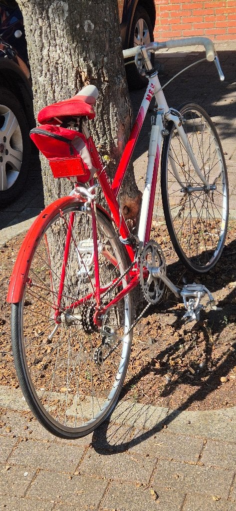 MBK Racefiets - Rood/Wit - Vintage Stijl, Velgrem, Ophalen, Overige merken, Minder dan 10 versnellingen
