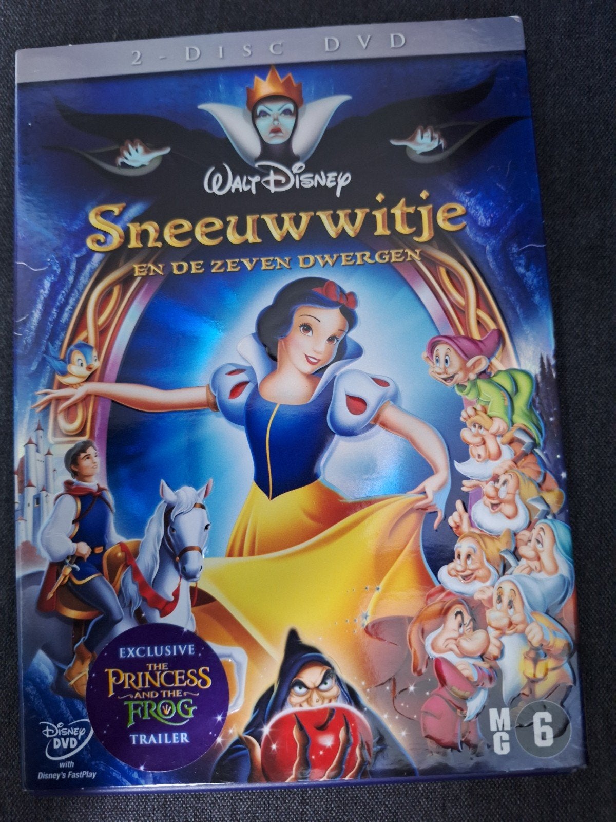Disney Sneeuwwitje en de Zeven Dwergen 2-Disc DVD, Cd's en Dvd's, Gebruikt, Animatie, Nederlands, Inclusief doosje