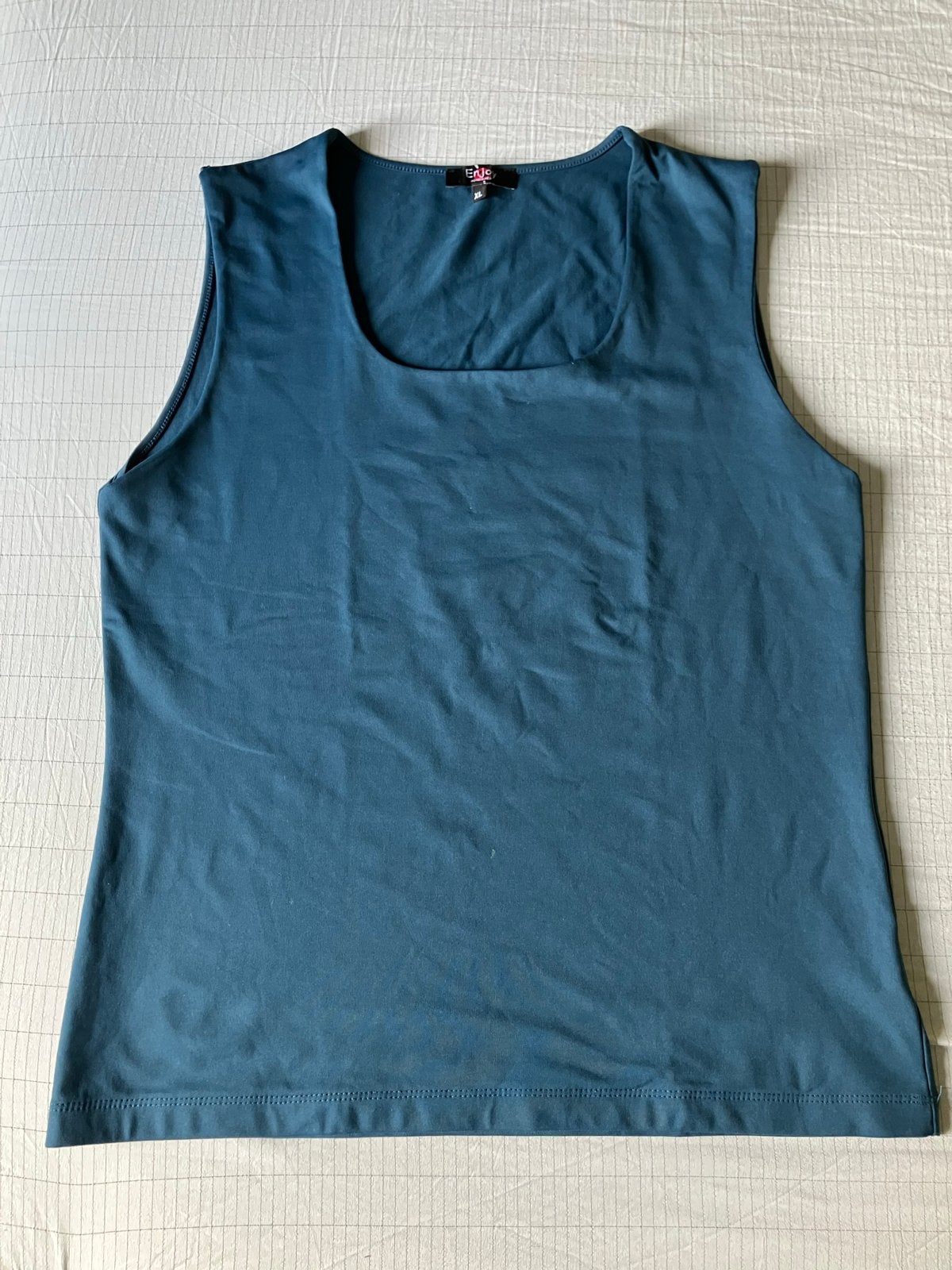 Mooi Lycra Topje - Blauw, Kleding | Dames, Tops, Blauw, Maat 46/48 (XL) of groter, Ophalen of Verzenden, Zonder mouw