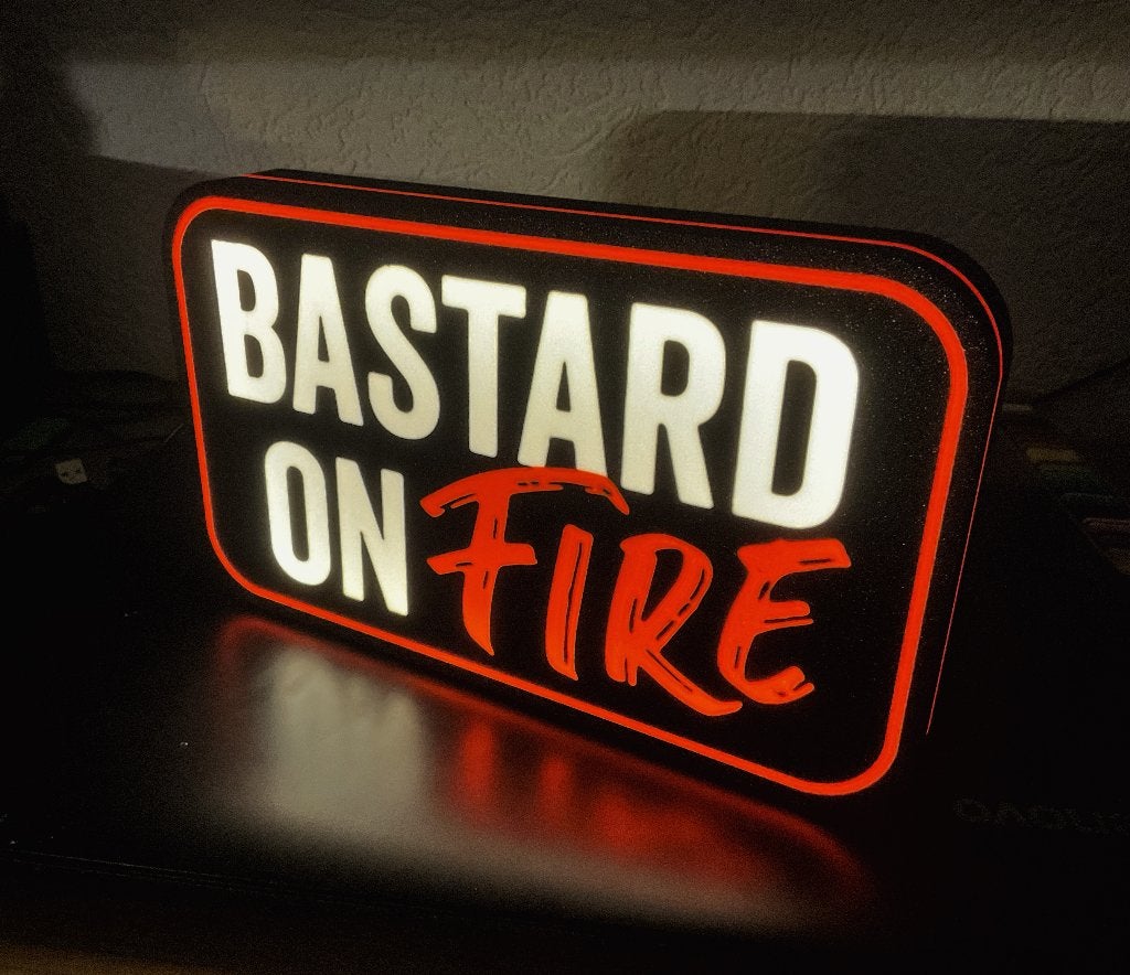 Bastard on fire BBQ lamp, Ophalen of Verzenden, Nieuw, Lichtbak of (neon) lamp