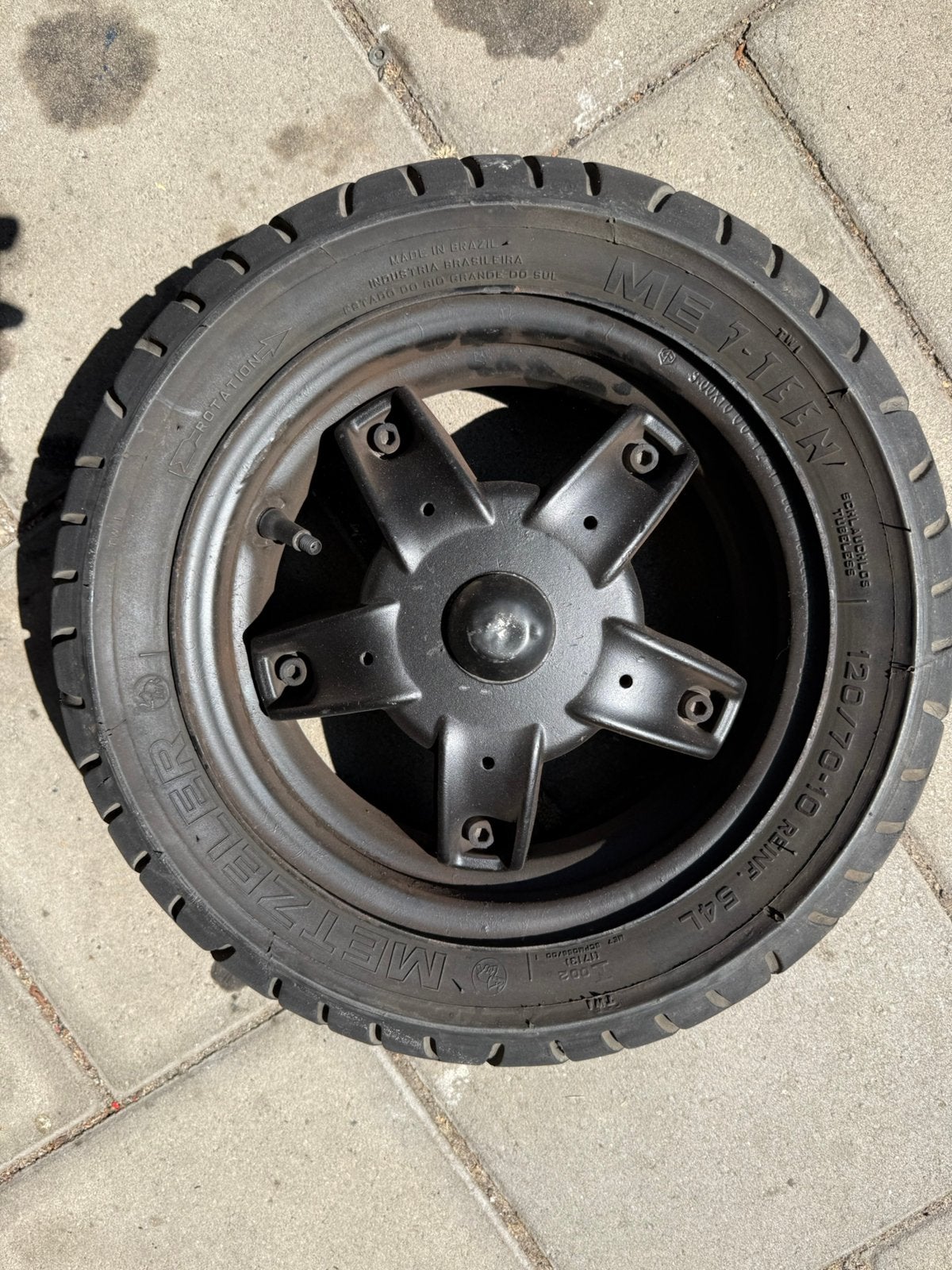 Motorzip achtervelg 10 inch, Ophalen of Verzenden, Zo goed als nieuw, Overige typen