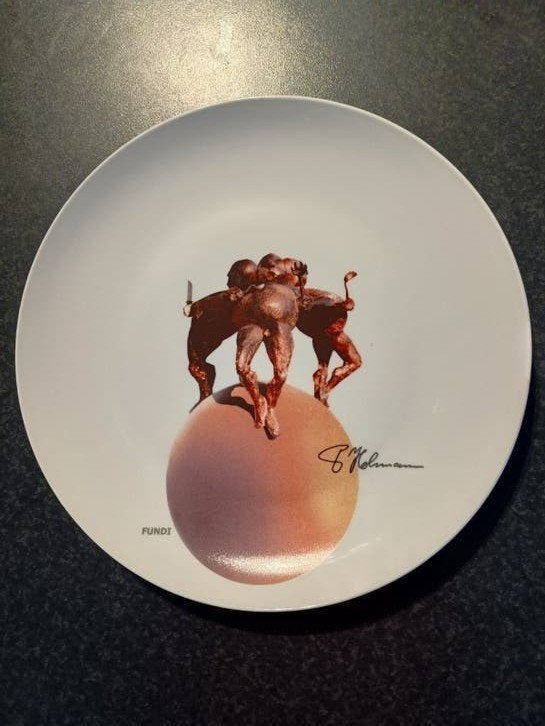 Proeven van Kunst bord - Piet Hohmann - Drie Koks op Stap, Antiek en Kunst, Ophalen of Verzenden