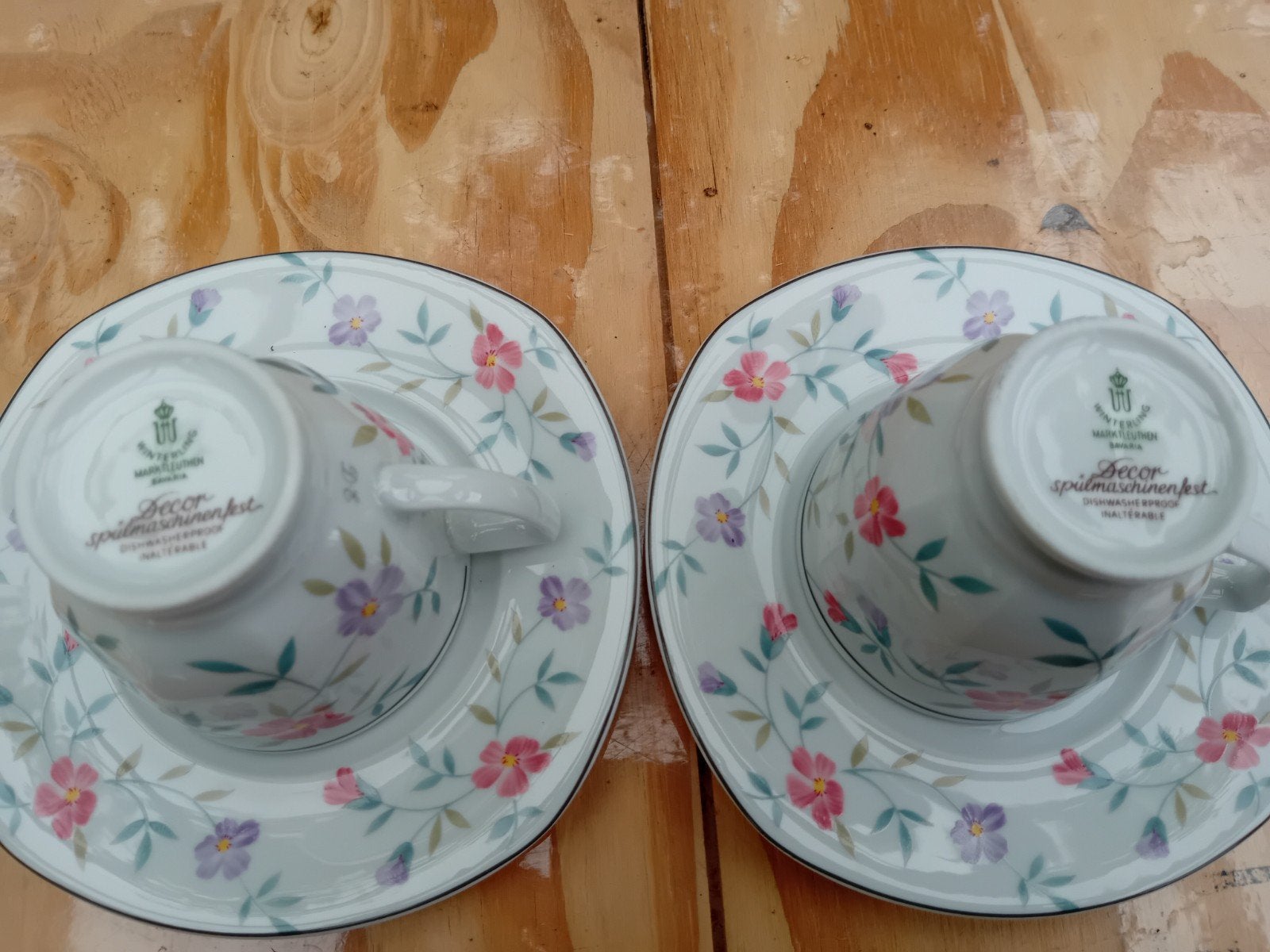 Bavaria Winterling Kop en Schotel Set - Bloemen Decor, Antiek en Kunst, Ophalen