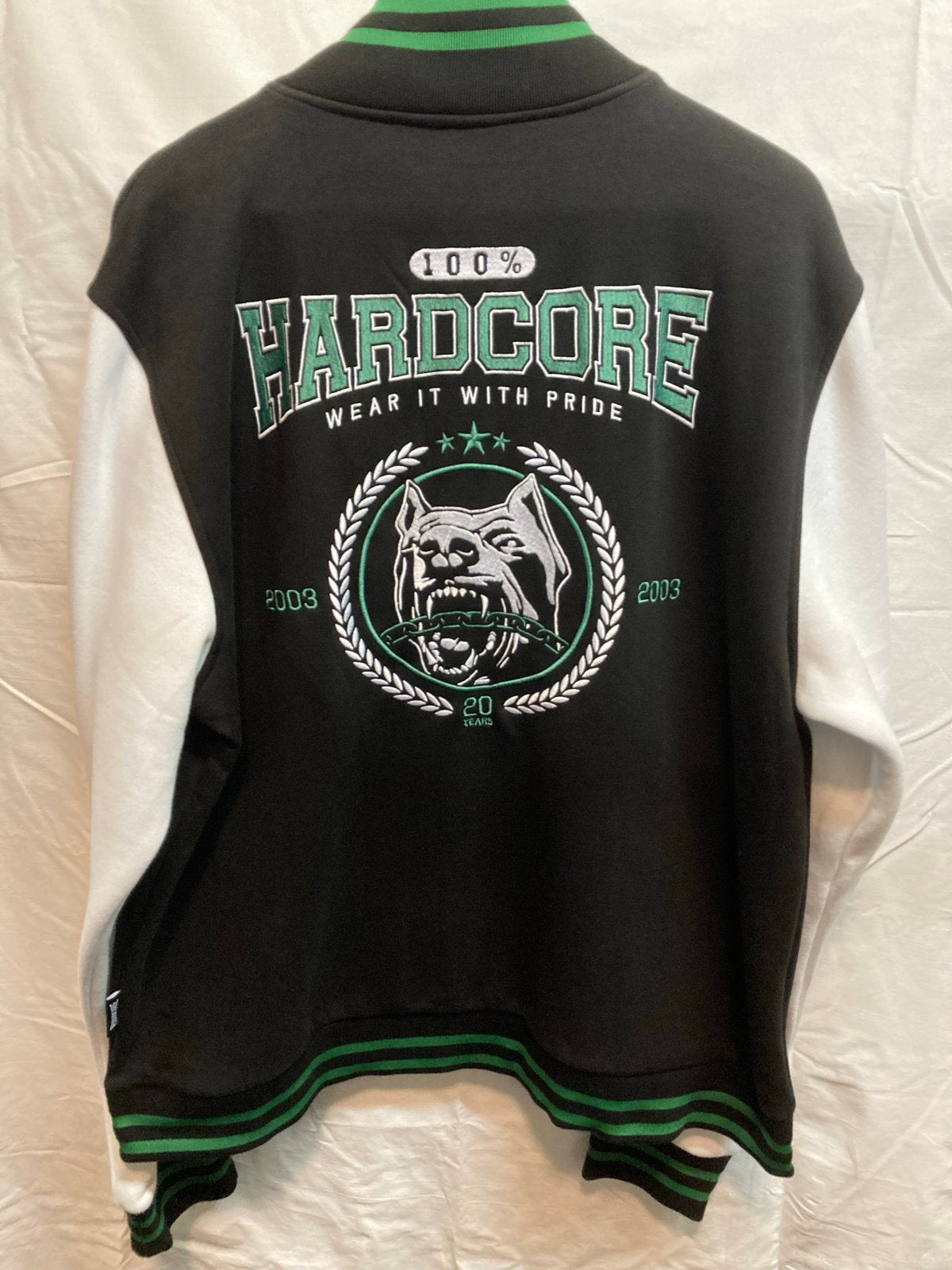 Hardcore baseballjas maat 2XL, Verzenden, Nieuw, Overige maten, Zwart
