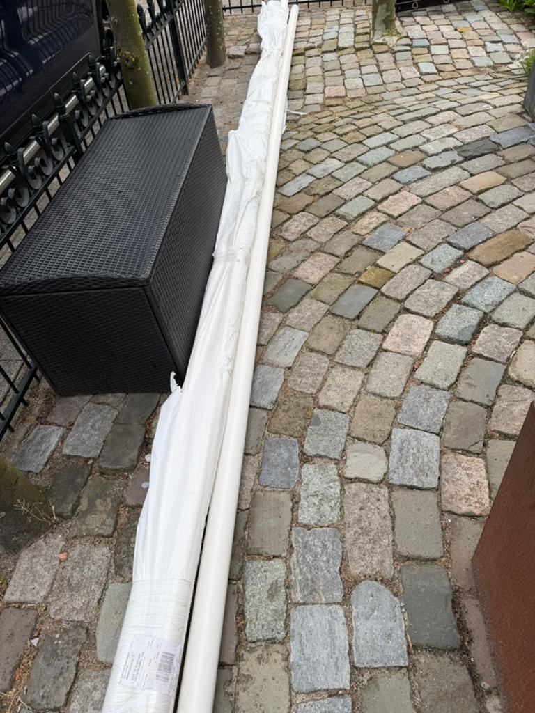 4 lengtes hemelwaterafvoer buis wit van 6 meter, Ophalen, Nieuw, Pvc, 80 mm of meer