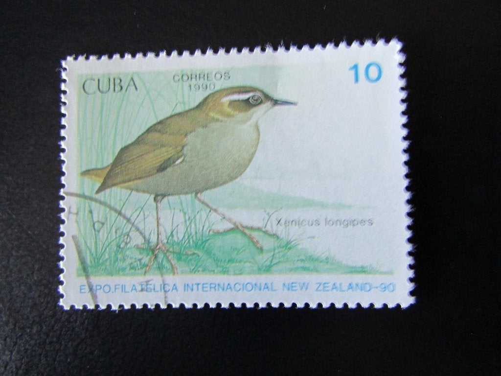 Postzegel Vogel: Struik-Winterkoning uit Cuba, Ophalen of Verzenden, Gestempeld, Dier of Natuur