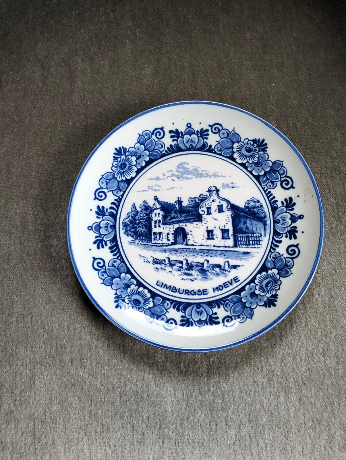 Delfts Blauw Wandbord "Limburgse Hoeve" Zenith-Gouda, Ophalen of Verzenden