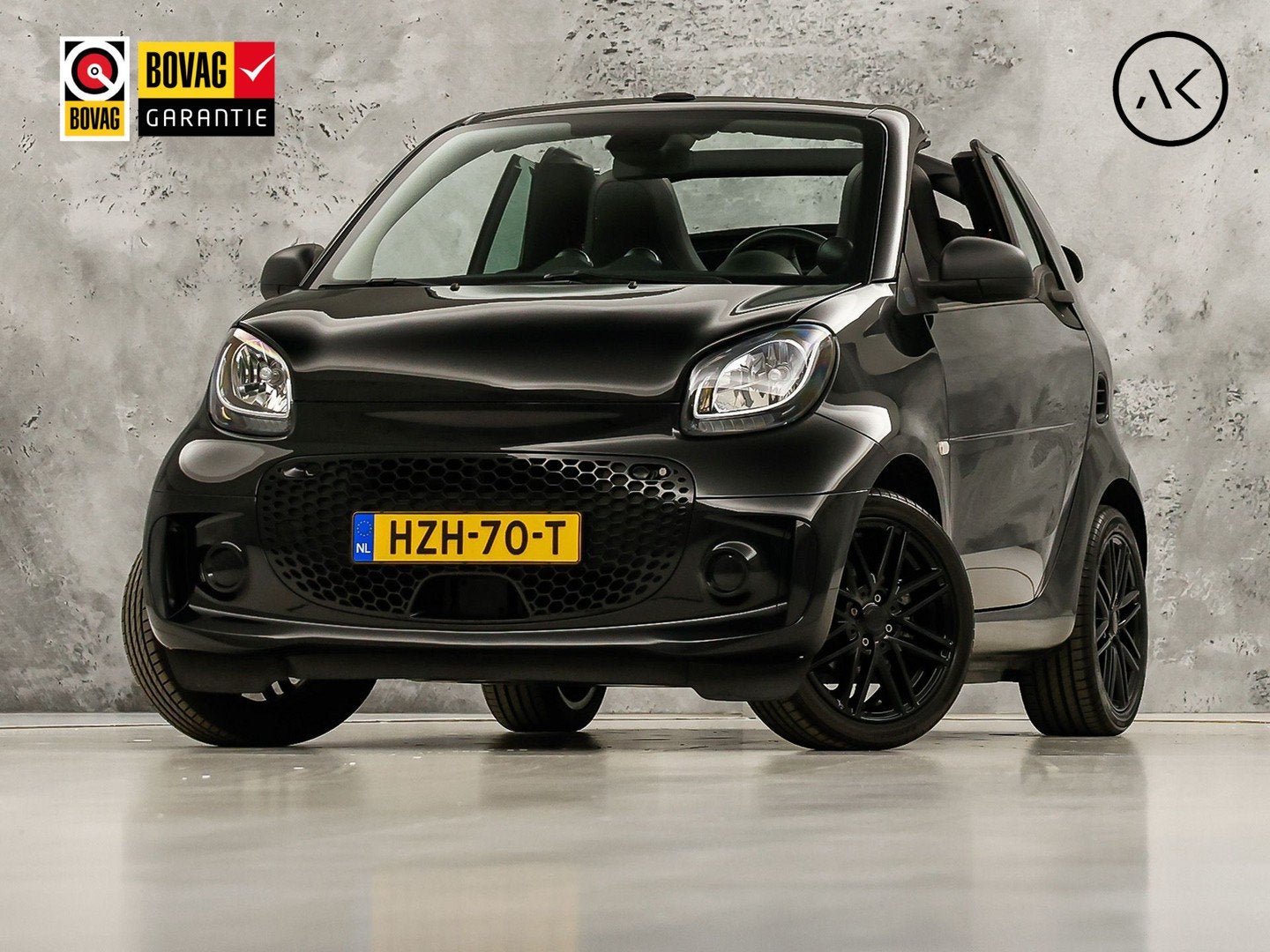 Smart Fortwo EQ Sport 18 kWh (BRABUS LEDER, BRABUS VELGEN, B, Auto's, Automaat, Achterwielaandrijving, Gebruikt, Zwart