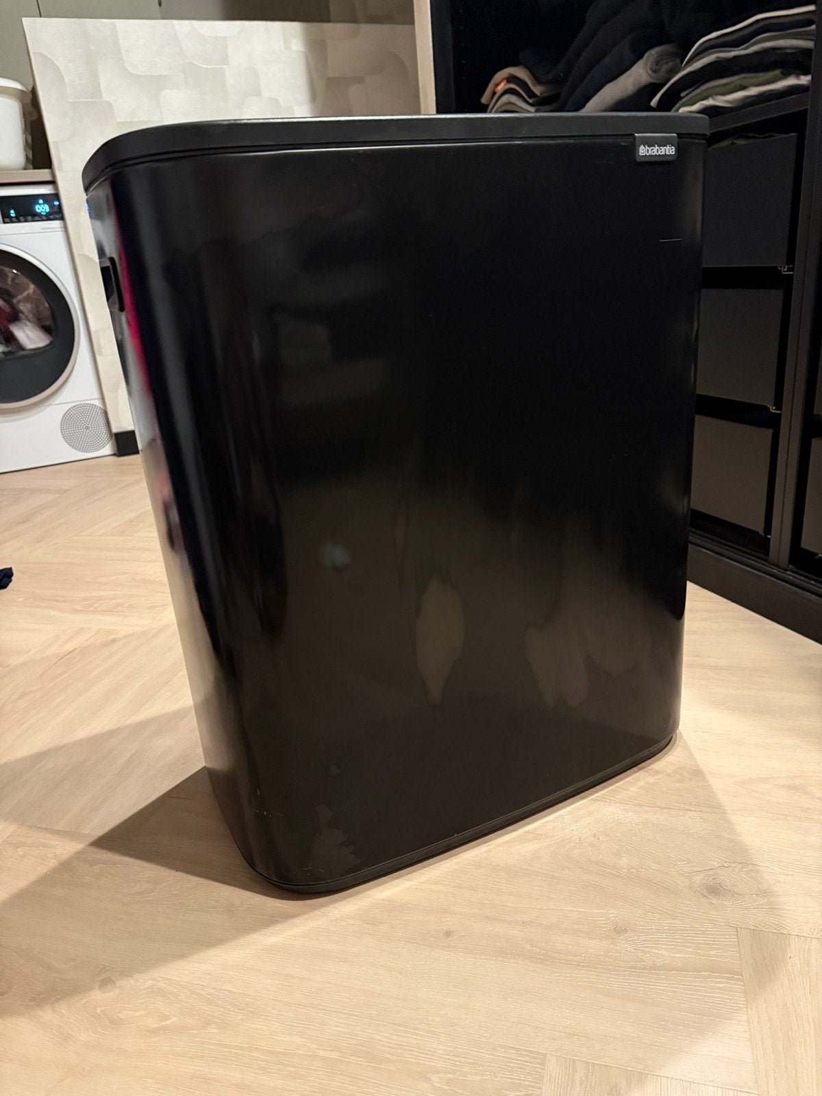 Brabantia bo touch bin duo 2x30 liter zwart, Ophalen, 50 – 75, Kunststof, 40 liter of meer