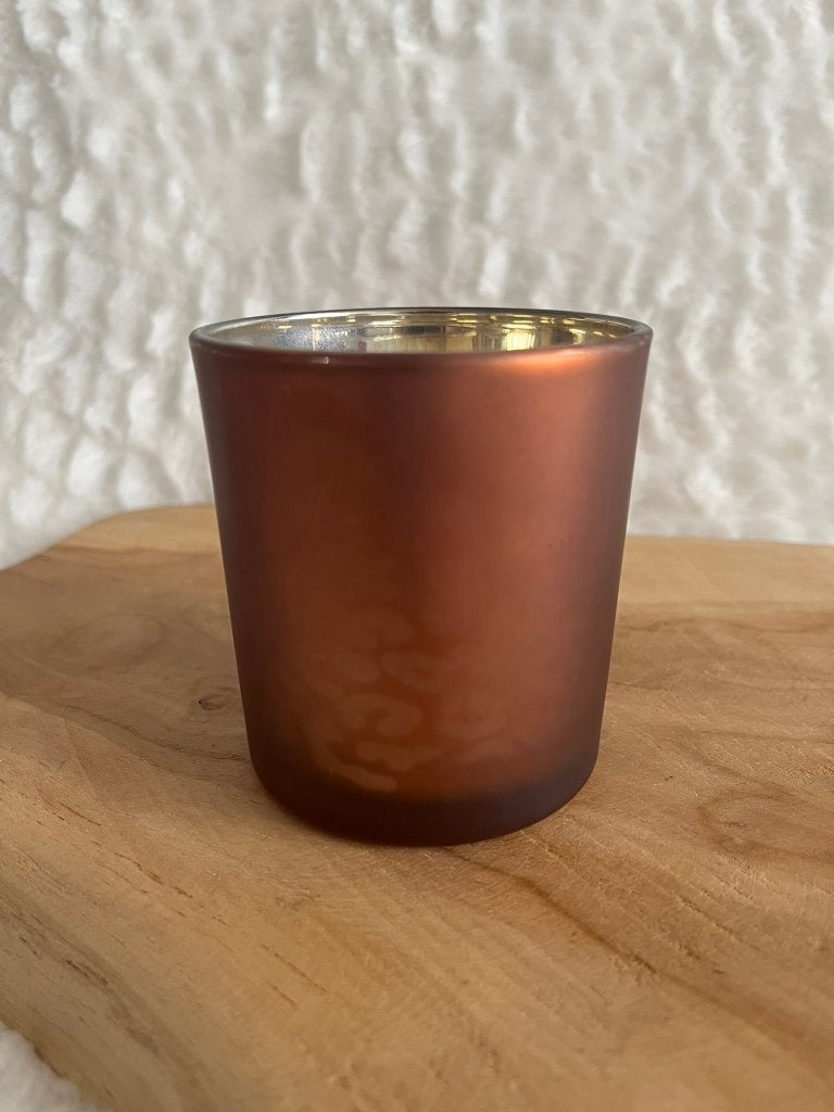 Sfeerlichtje hoogte 8 cm, Ophalen, Zo goed als nieuw, Bruin, Glas