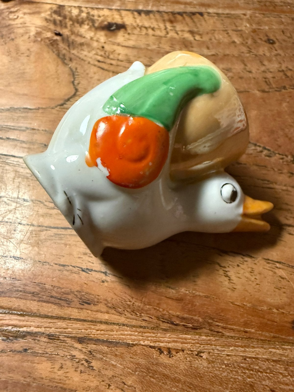 Vintage handgeschilderd eierdopje eend uit Japan jaren 50/60, Ophalen of Verzenden