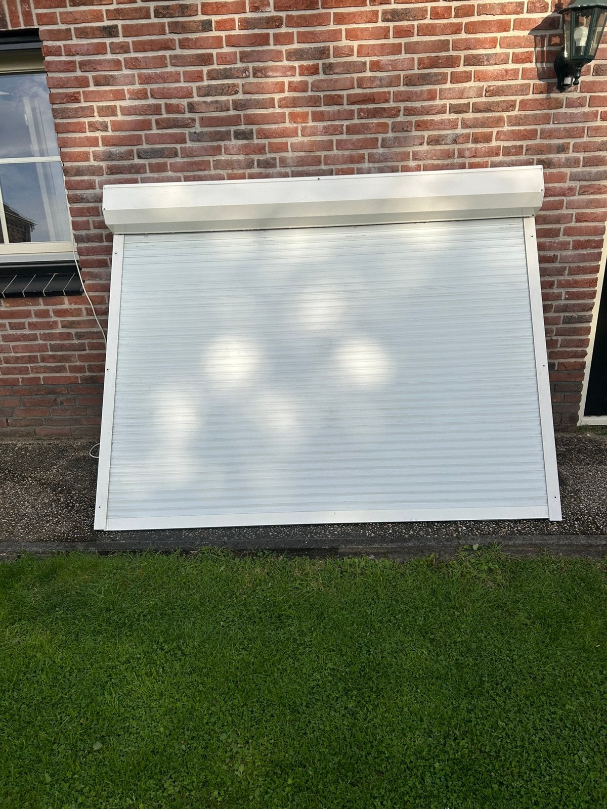Rolluik elektrisch afmeting 2078mm x 1450mm Wit, Ophalen, Zo goed als nieuw, 200 cm of meer, Elektrische bediening