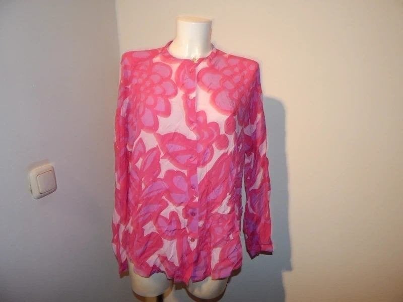 Fabienne Chapot mooie blouse roze paars tinten bloemen 38