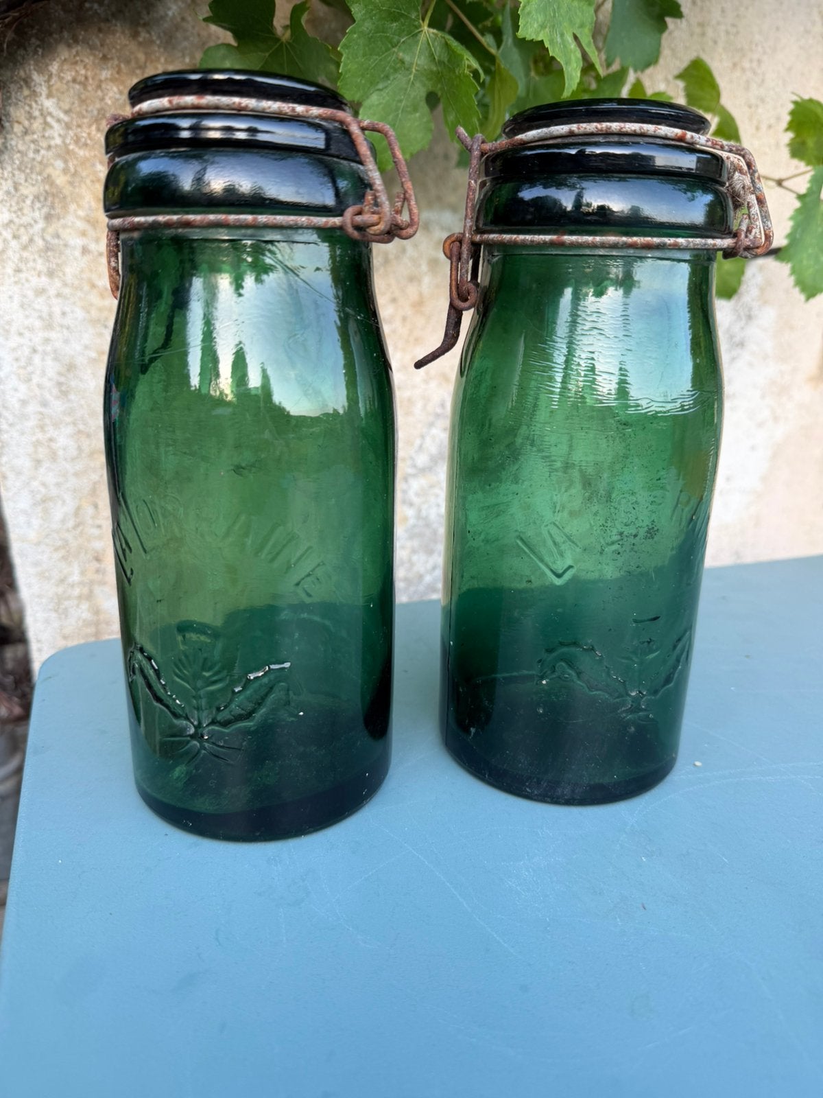 Oude weckflessen La Lorraine 1930 France, Ophalen of Verzenden, Zo goed als nieuw, Overige kleuren, Glas