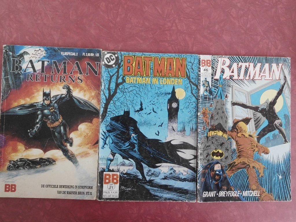 3x Batman returns Batman in London Batman, Eén stripboek, Ophalen of Verzenden, Gelezen