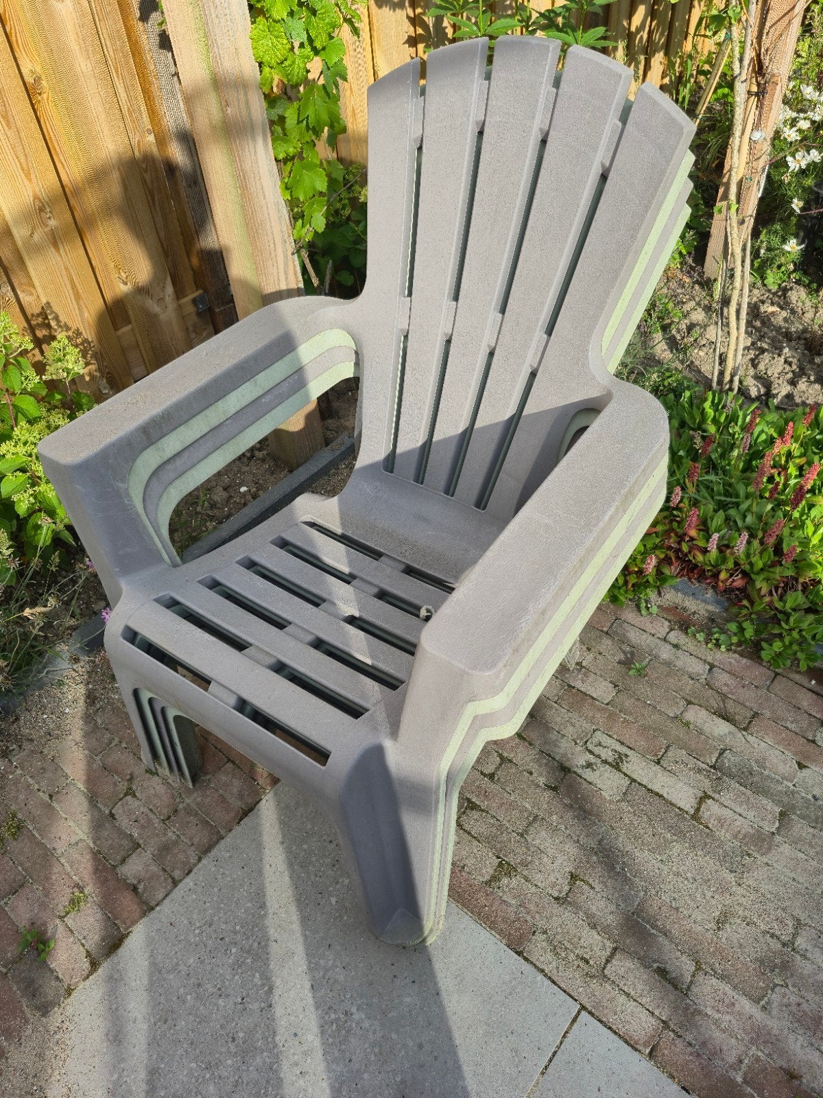 6 Stapelbare Relax Stoelen van Kunststof, Tuin en Terras, Tuinstoelen, Ophalen, Gebruikt, Kunststof, Stapelbaar