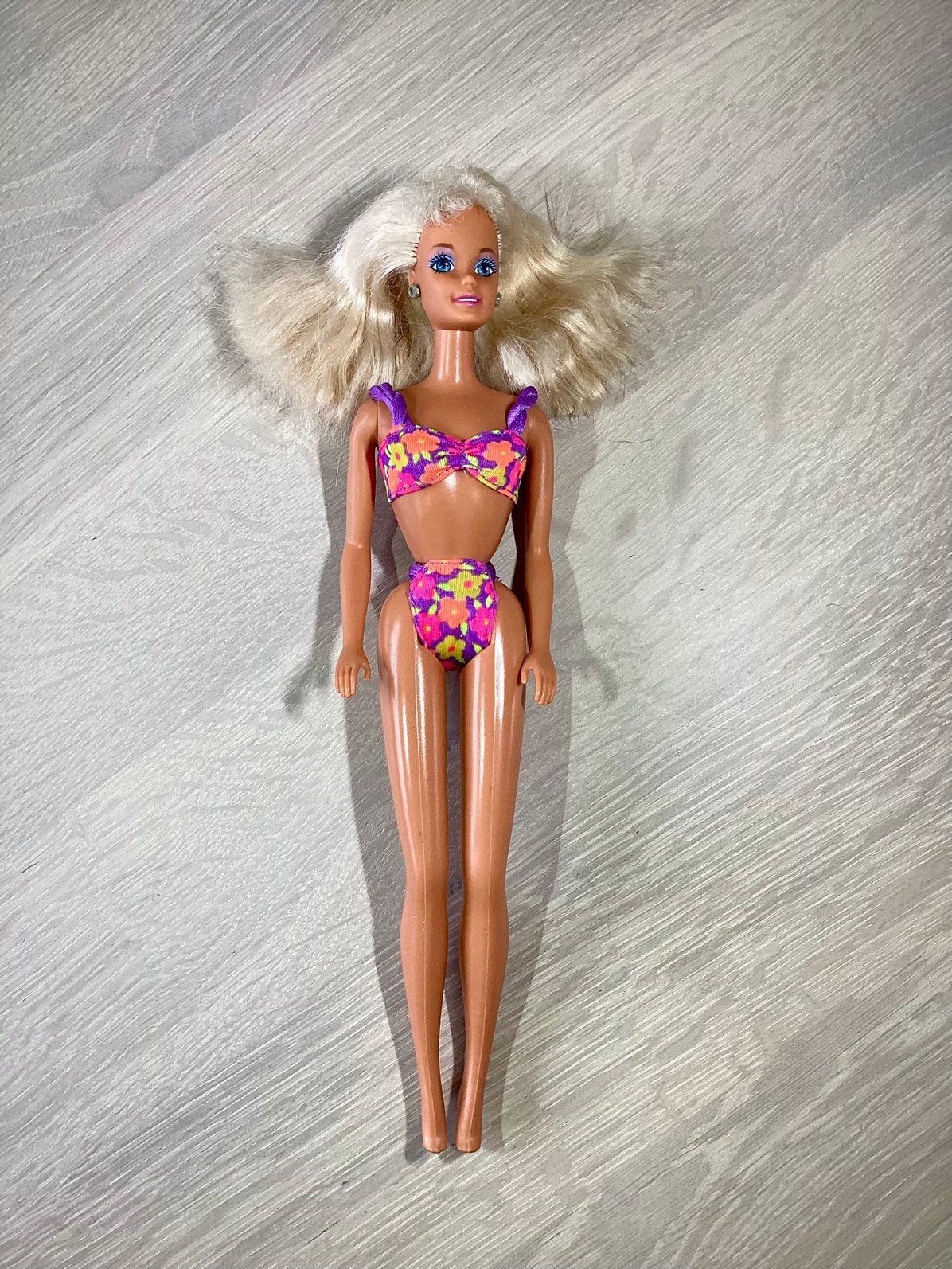 Glitter Beach Barbie uit 1992 + Riviera badkledingset 1989, Ophalen of Verzenden, Gebruikt, Barbie