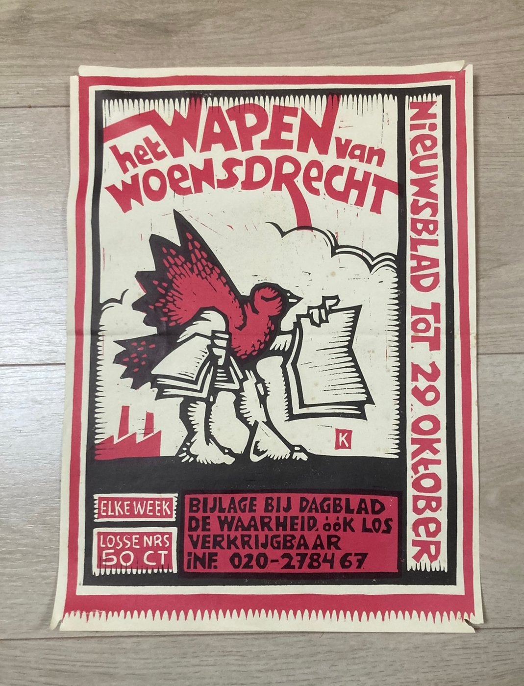 Poster  het wapen van woensdrecht, Ophalen of Verzenden