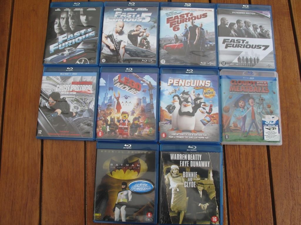 Lot van 10 Blu-Ray's, Cd's en Dvd's, Blu-ray, Zo goed als nieuw, Ophalen of Verzenden