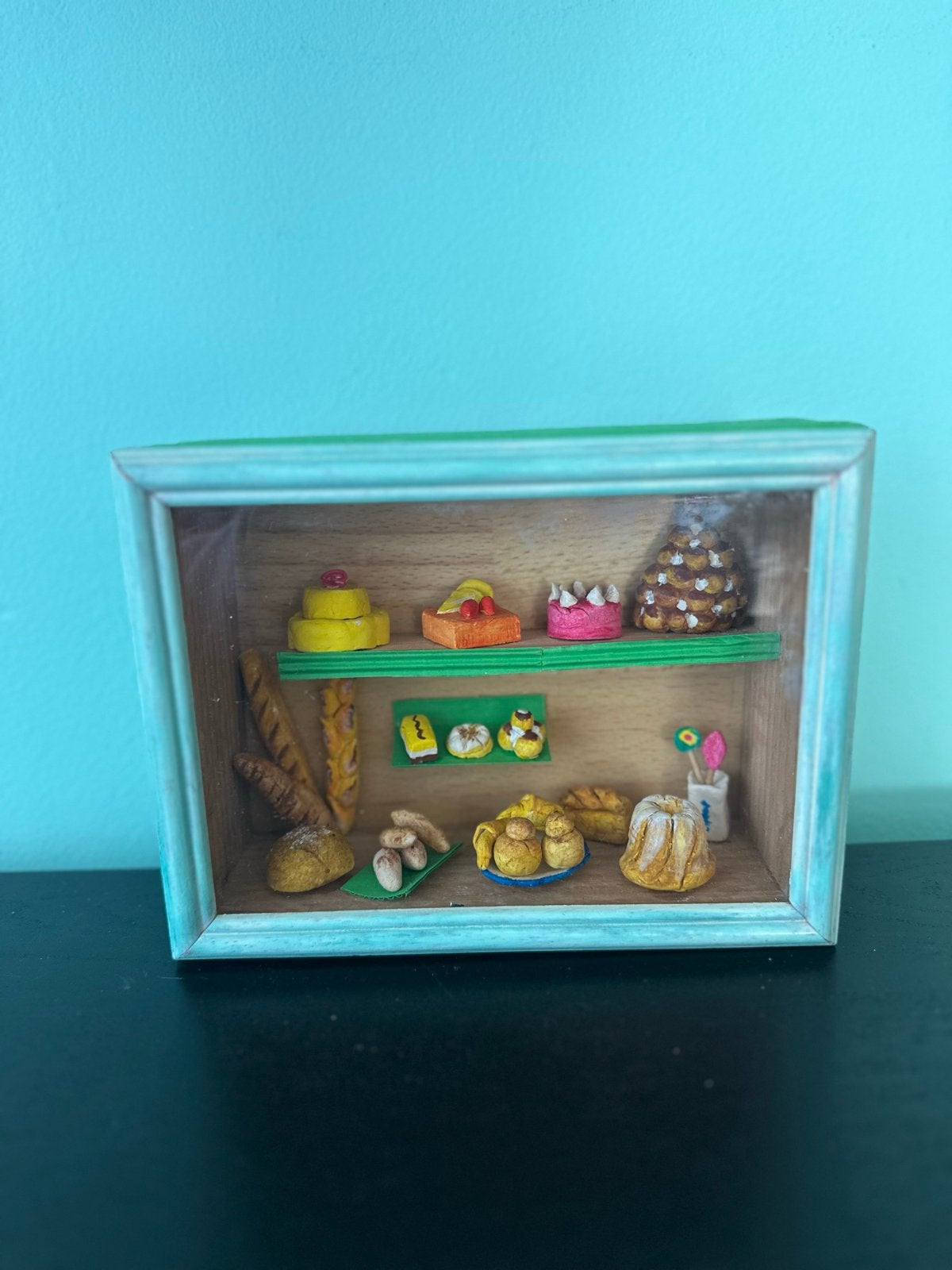 3D SCHILDERIJ - Miniatuur | Bakkerij | Vitrine | Patisserie, Ophalen of Verzenden