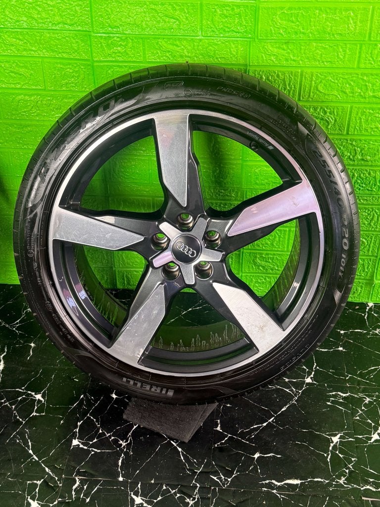 Originele Audi A6 S6 A7 S7 velgen 20 inch 5x112 zomerset, Niet ingevuld, Gebruikt, 255 mm, Banden en Velgen