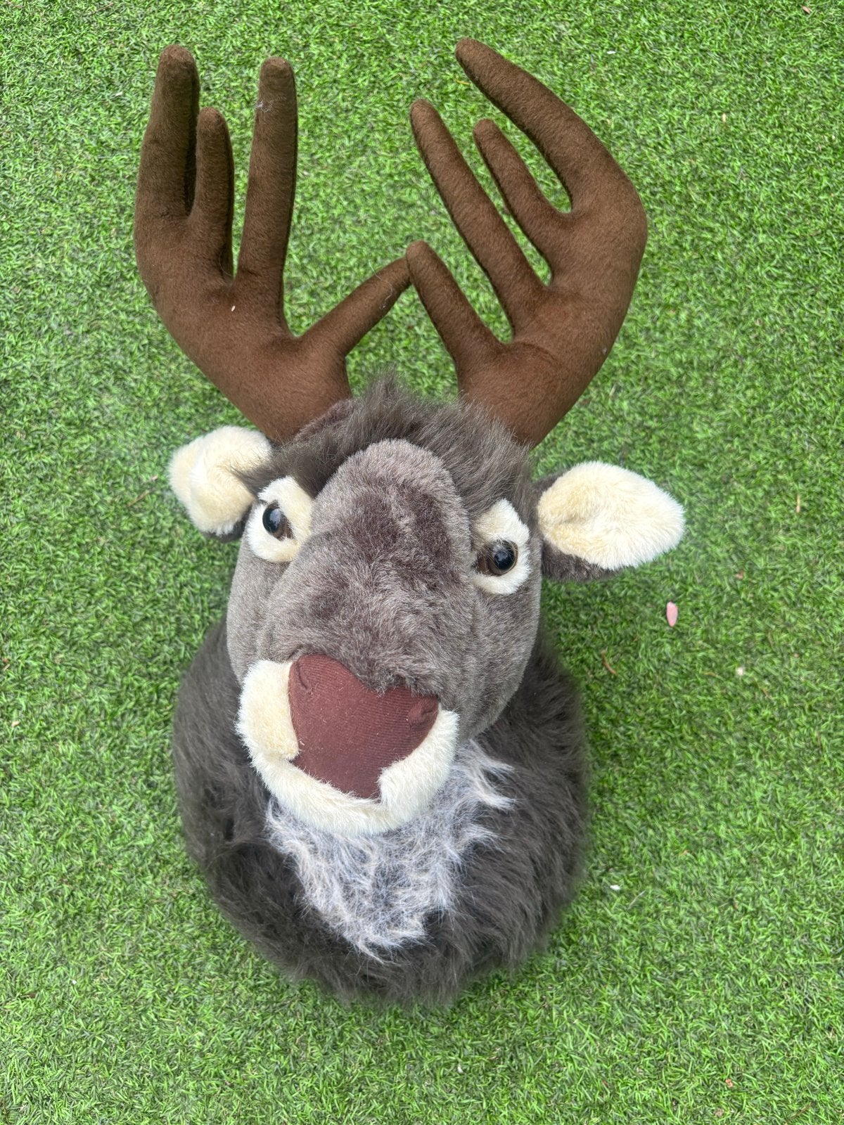 pluche xxl eland rendier wanddecoratie - zo goed als nieuw, Ophalen of Verzenden, Zo goed als nieuw