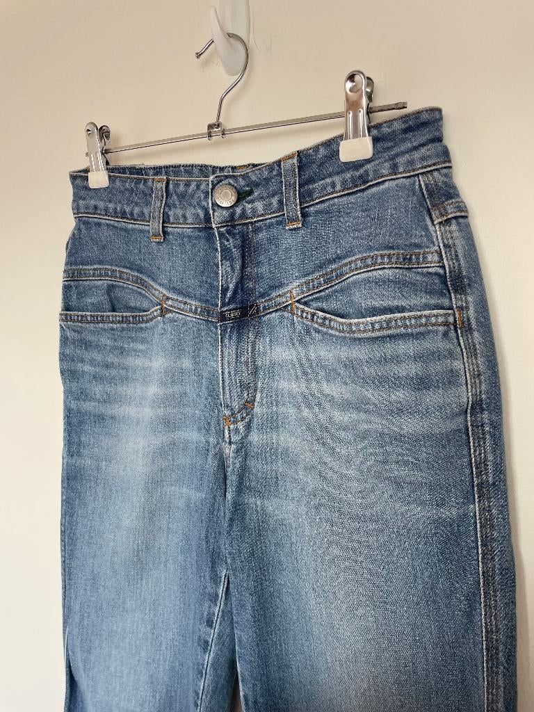 Closed Pedal Pusher jeans blauw gerafelde zomen IT 42 / 36, Blauw, Closed, Zo goed als nieuw, Straßenbahnring 6 20251 Hamburg Deutschland