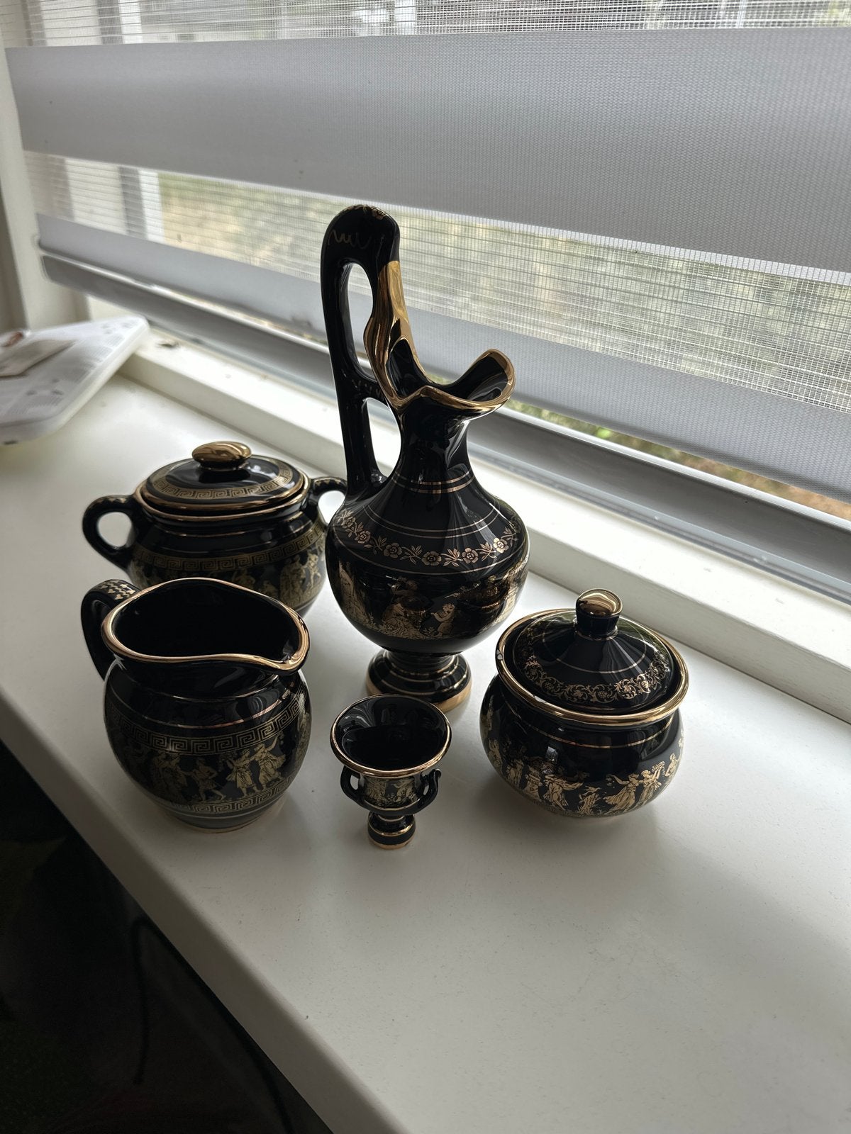 Handgemaakt Grieks 24K Gouden Decoratieve Set, Antiek en Kunst, Ophalen