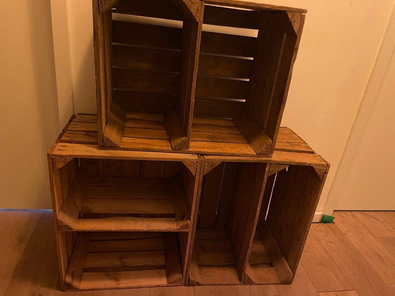 Appelkistjes / Houten kistjes (3 stuks), Ophalen, Gebruikt