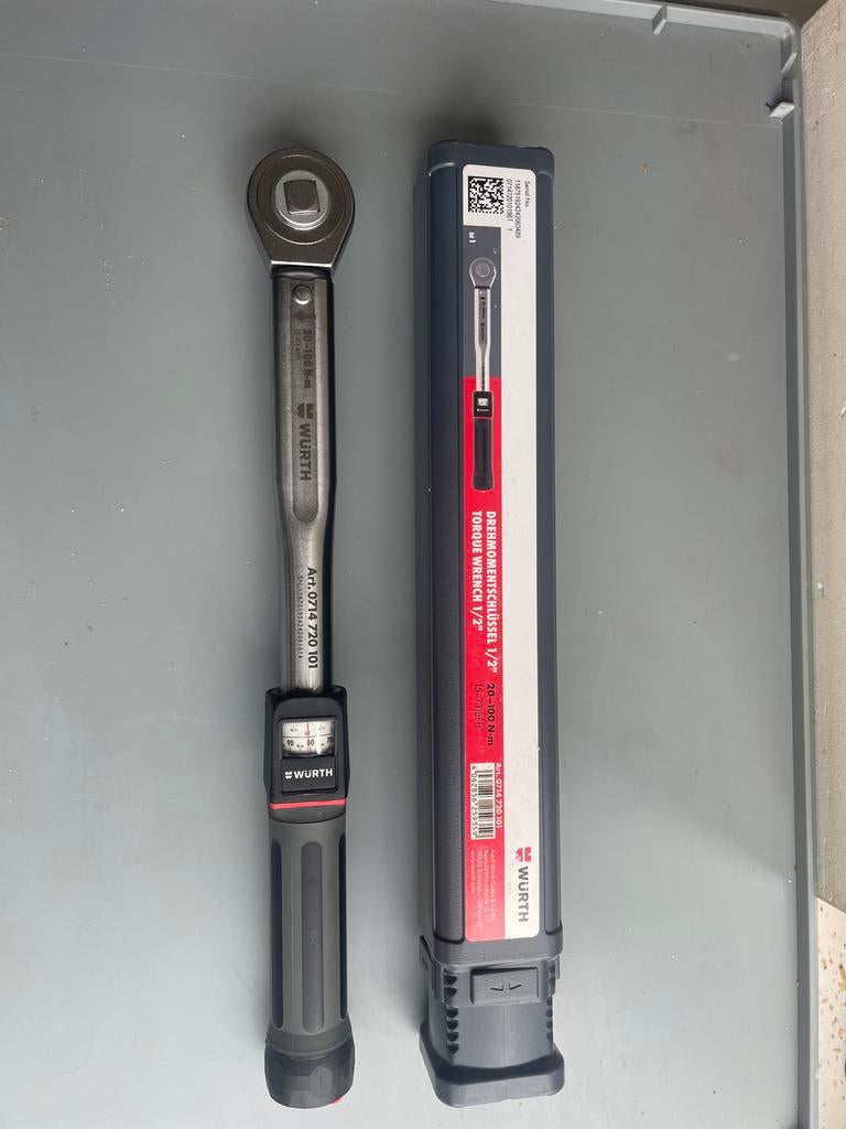 Würth Zebra Momentsleutel 1/2 inch met doordrukratel, Ophalen of Verzenden, Gebruikt