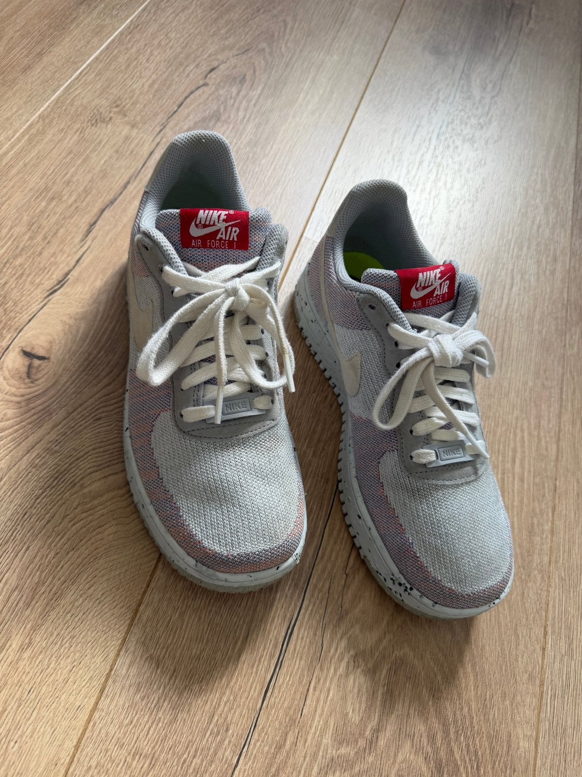 Nike Air Force 1 Crater Flyknit sneakers, Ophalen of Verzenden, Sneakers of Gympen, Grijs, Gedragen