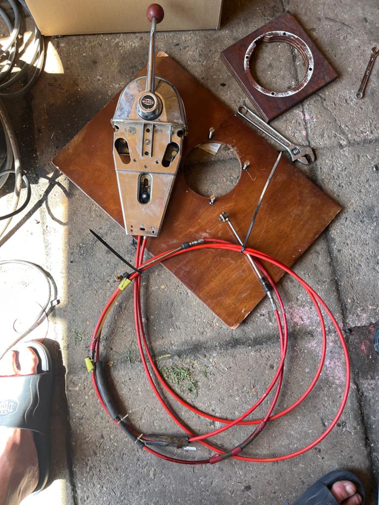 Motorbediening met kabels voor boot, Ophalen, Gebruikt, Motor en Techniek, Motorboot