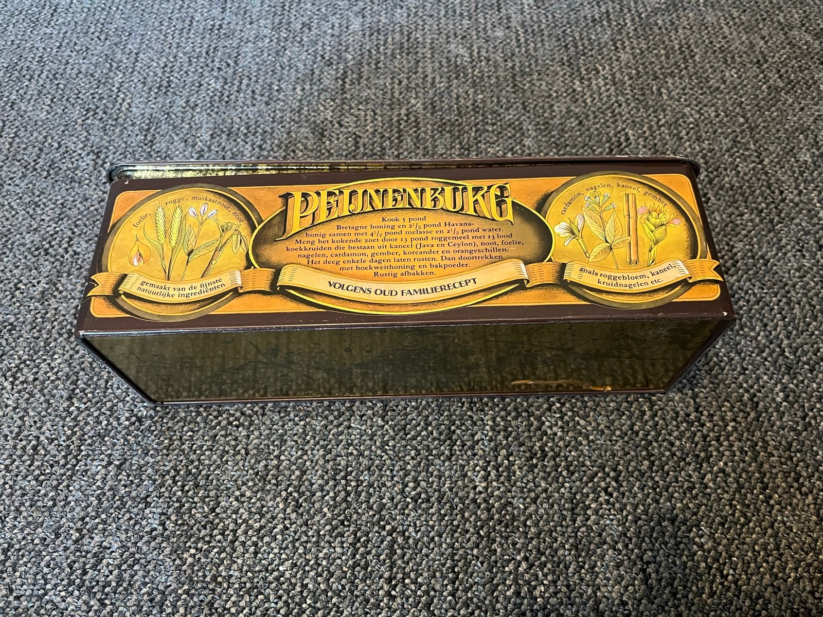 Vintage Peijnenburg Koekblik - Oud Familie Recept, Verzenden, Gebruikt, Koek(jes), Overige merken
