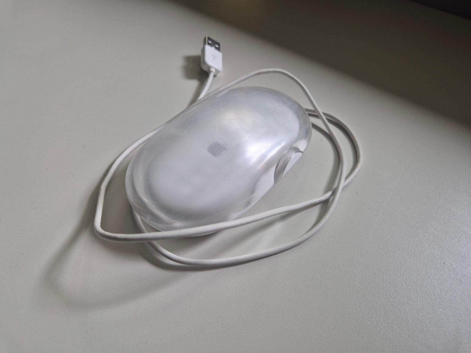 Vintage Apple USB Muis - Bedraad - Wit, Computers en Software, Muis, Gebruikt, Ophalen of Verzenden, Apple