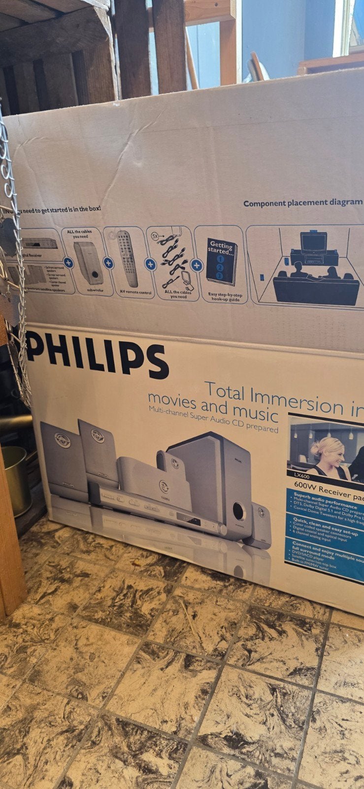 Philips Home Cinema Set 600W Receiver - Complete Ervaring, Philips, Overige systemen, 70 watt of meer, Ophalen of Verzenden