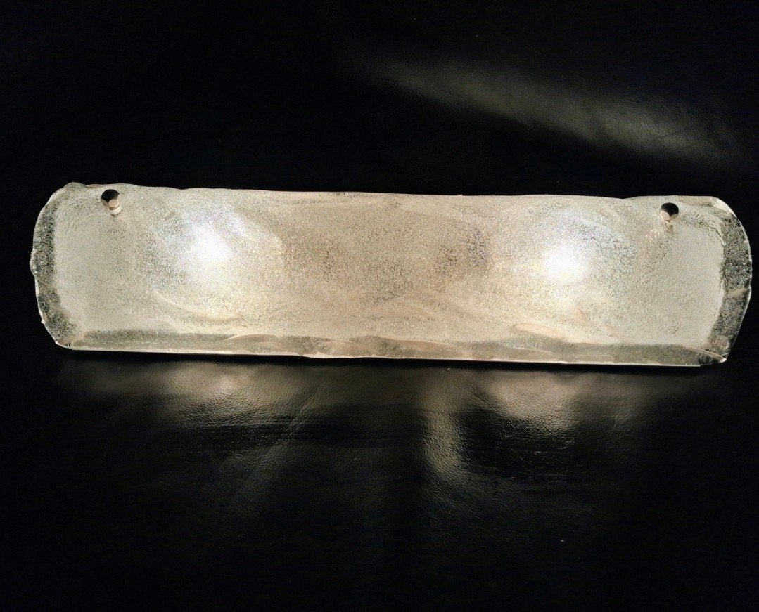 Iconische, vintage ijsglazen wandlamp Hillebrand Leuchten, Ophalen of Verzenden, Glas