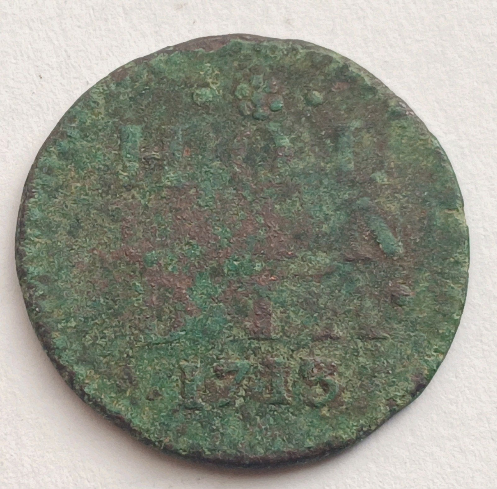 Hollandia 1 Duit 1715 Oude Antieke Munt Nederland Provincie, Ophalen of Verzenden, Vóór koninkrijk, Overige waardes