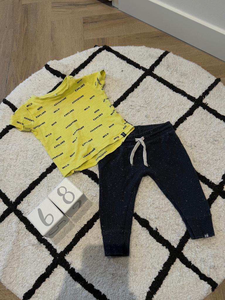 Heel goed zwart geel Z8 & Mini Scmp jogger broek shirt 68, Jongetje of Meisje, Z8, Ophalen of Verzenden, Zo goed als nieuw