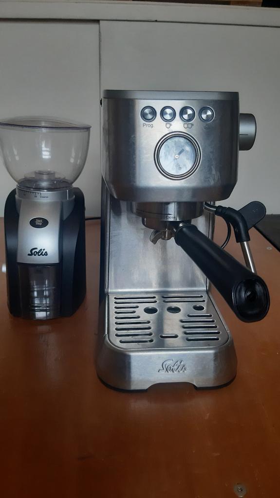Solis Barista Perfetta Plus 1170 met Solis grinder, Ophalen of Verzenden, Espresso apparaat