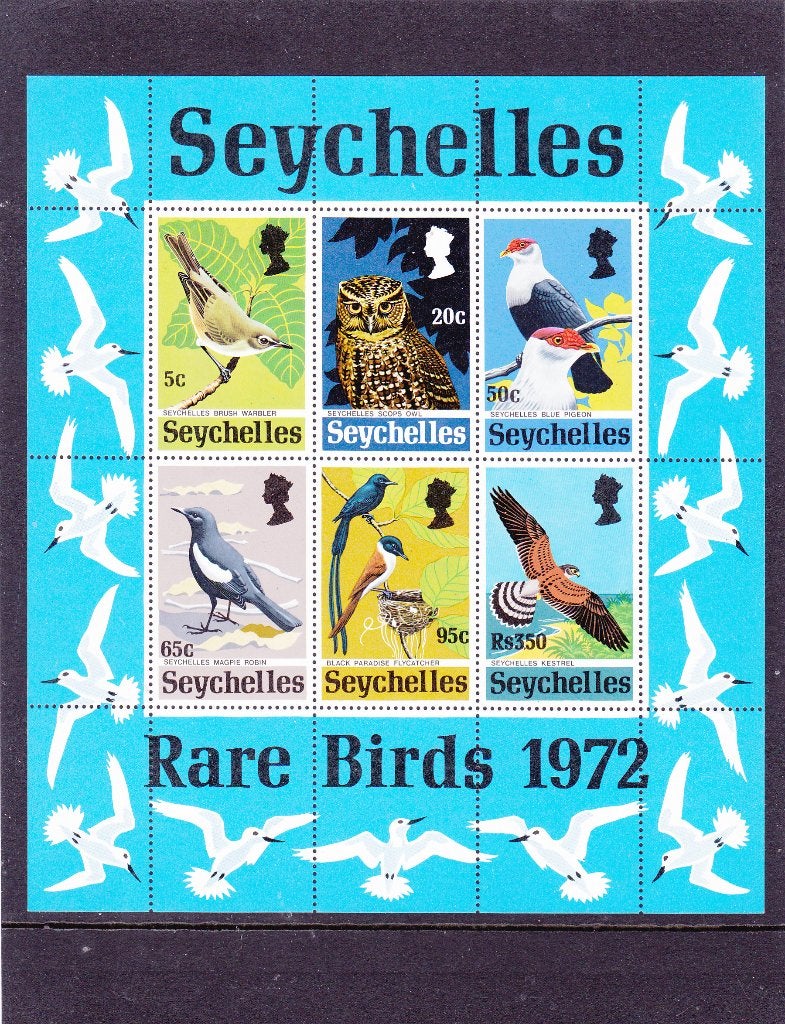 Vogels Seychellen blok 3 uil (77), Verzenden, Postfris, Dier of Natuur