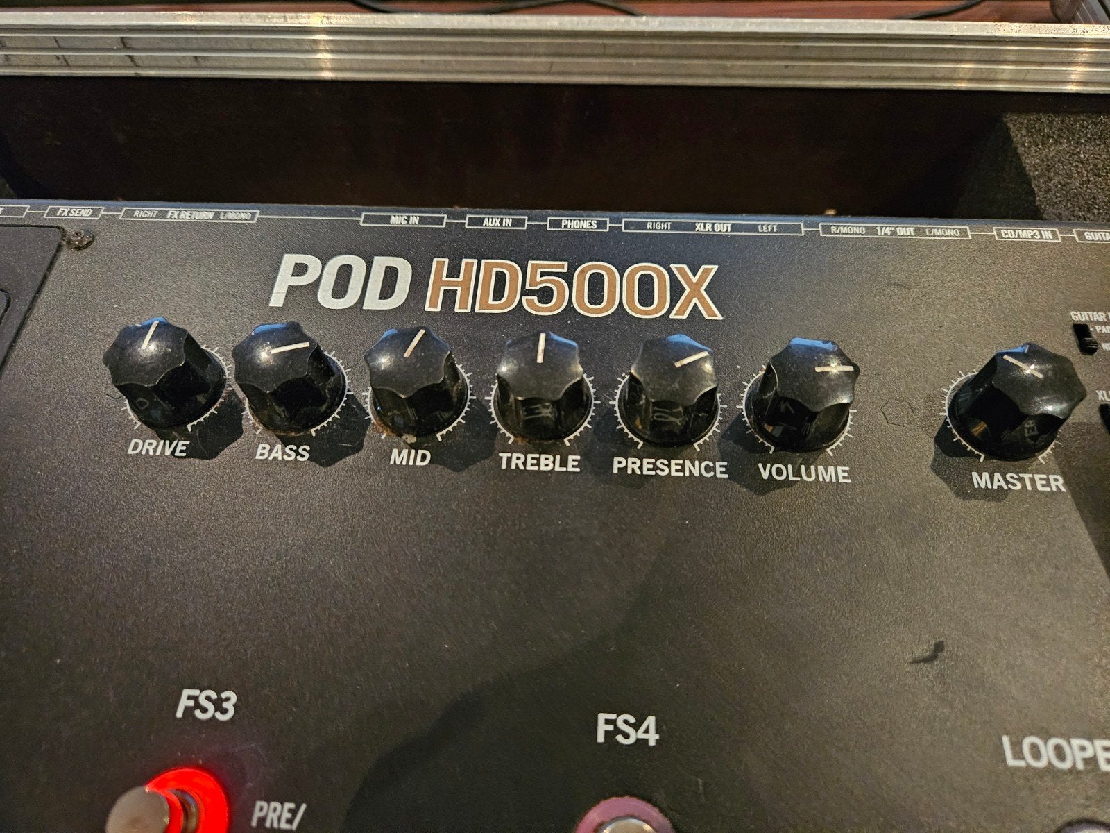 Line 6 POD HD500X Multi-effectpedaal met flightcase, Muziek en Instrumenten, Ophalen of Verzenden, Zo goed als nieuw, Delay of Echo