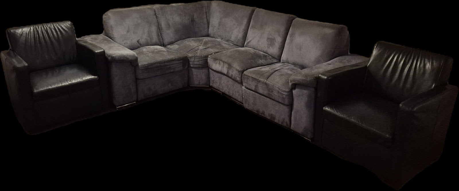 Hoekbank met 2 fauteuils, Huis en Inrichting, Ophalen, Gebruikt, 100 tot 125 cm, Hoekbank