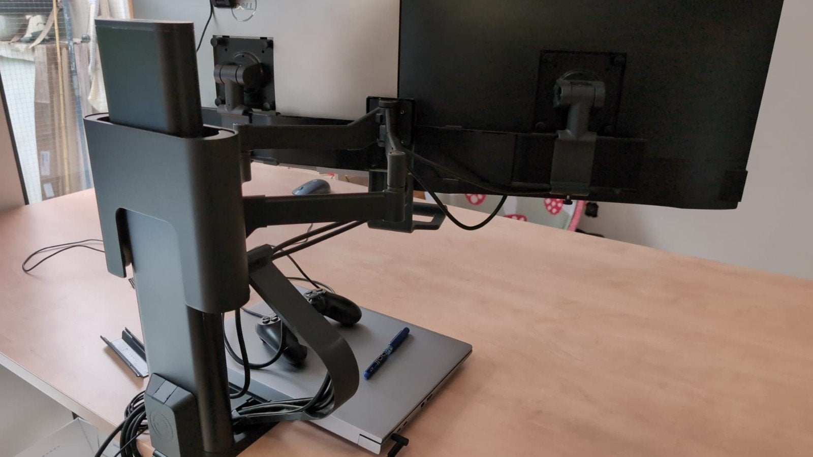 Ergotron TRACE Dual Monitor Arm (Zwart) - Topklasse!, Ophalen, Ergo, In hoogte verstelbaar, Zo goed als nieuw