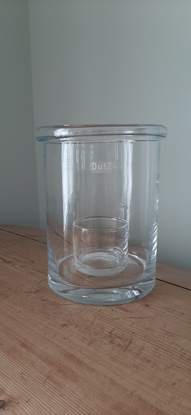 DutZ windlicht / kandelaar Hurricane hoogte 24 cm, Ophalen of Verzenden, Glas