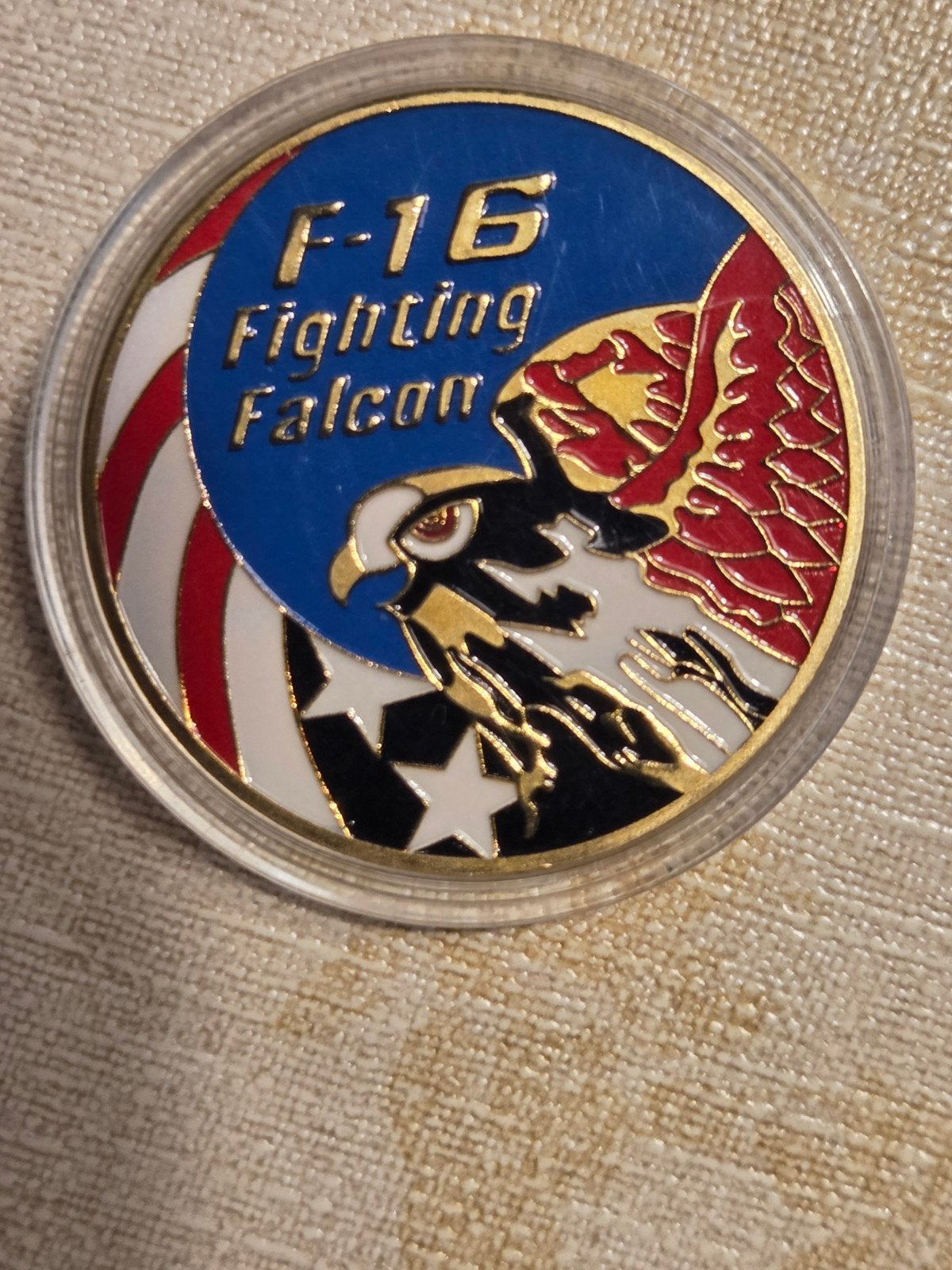 F-16 Fighting Falcon Herdenkingsmunt, Verzamelen, Militaria | Algemeen, Ophalen of Verzenden