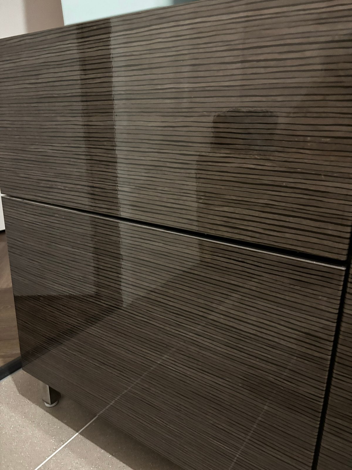 IKEA BESTA kast 180 cm met glasplaat en TOFTA frontjes, Ophalen, Gebruikt, 150 tot 200 cm, Glas