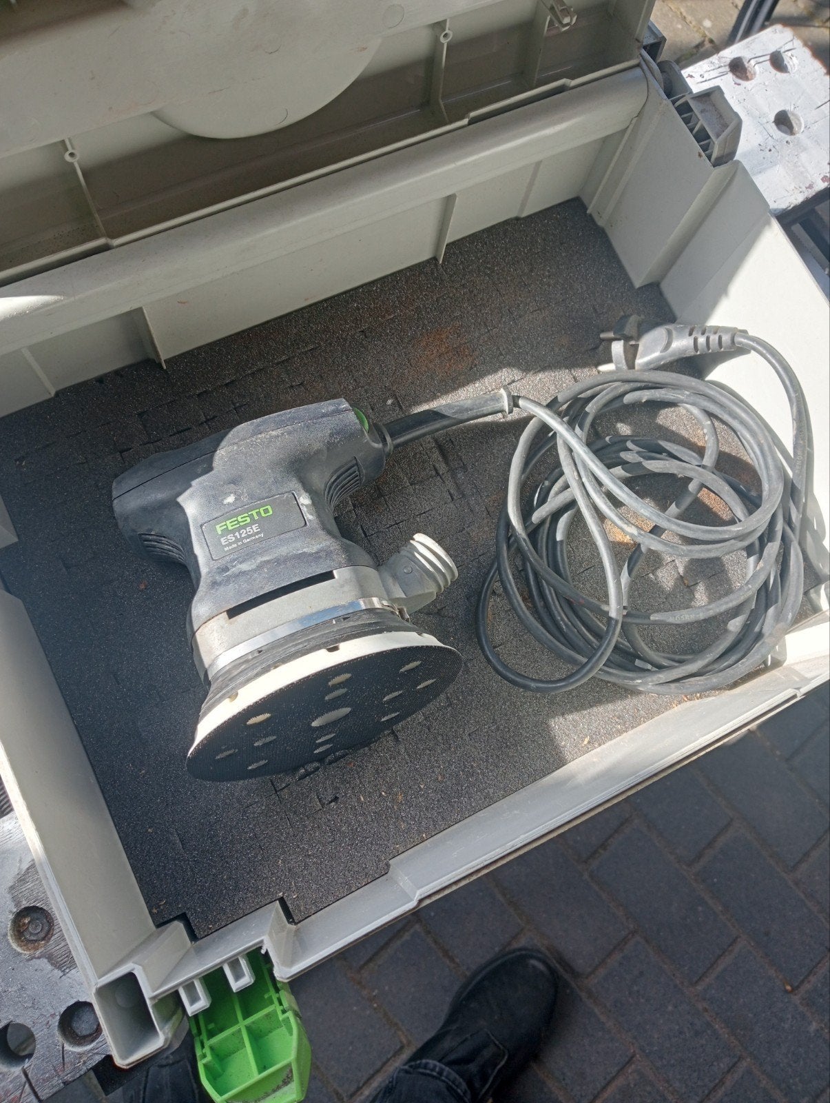 Festool ES125E Roterende Schuurmachine met Toerenregeling, Doe-het-zelf en Verbouw, Ophalen, Gebruikt, Minder dan 600 watt, Excentrische schuurmachine