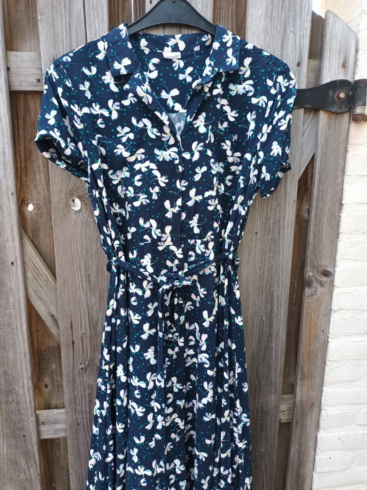 Donkerblauw zomerjurkje van Damart maat 44, Blauw, Maat 42/44 (L), Ophalen of Verzenden, Zo goed als nieuw