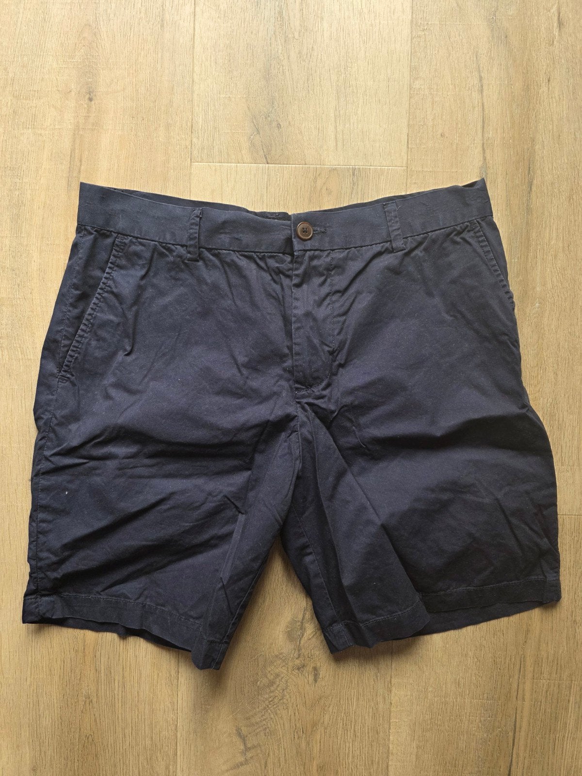H&M KORTE SHORT BROEK CHINO SHORTPANTS | BLAUW | MAAT 50 (M), Kleding | Heren, Broeken en Pantalons, Ophalen of Verzenden, Zo goed als nieuw